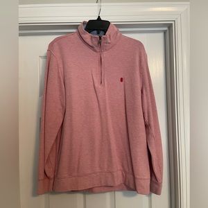 Men’s Izod 1/4 zip pullover - red/pink color - Large